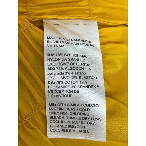 White House Black Market Yellow Sleeveless Halter Top W Keyhole Back Sz 14 - New - Picture 5 of 8